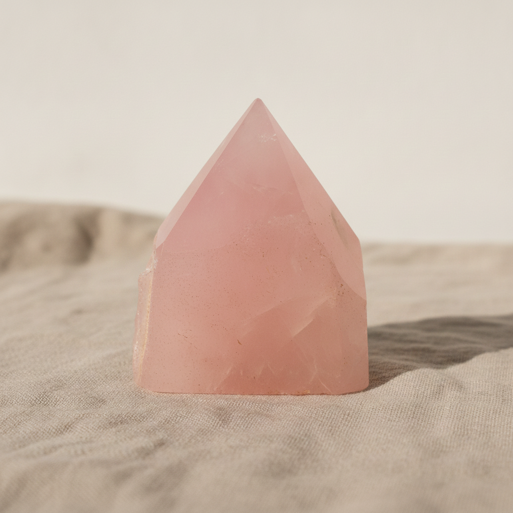 Rose Quartz Polished Crystal Points - Top Polished Standing Points, 5-6 Pieces