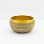 Large Aluminium Singing Bowl - Buddha Tree of Life - Copper Colour (19cm) - view 2
