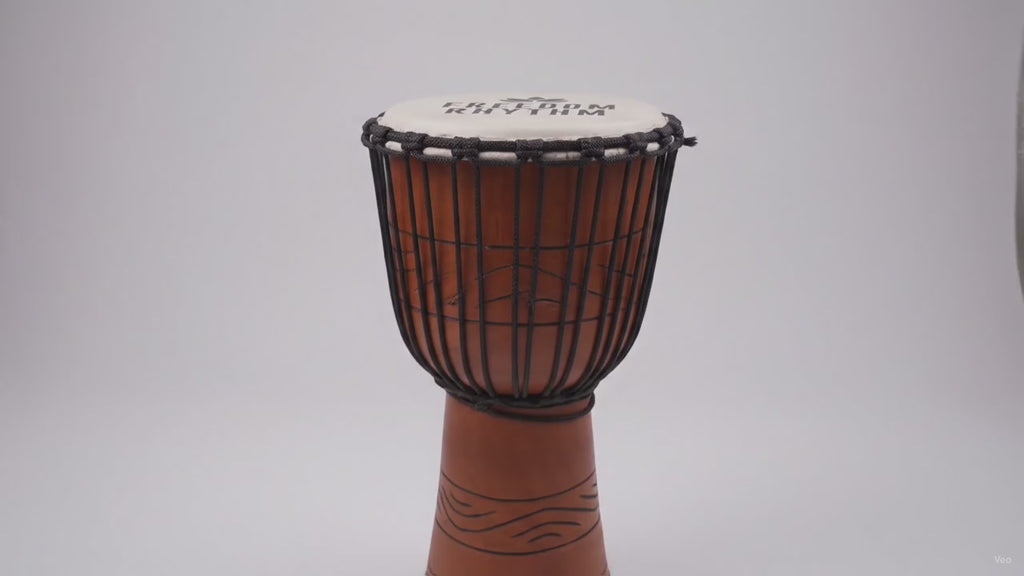 Large Freedom Rhythm djembe drum, slow product video