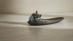 Backflow Incense Burner - Dragon in Pool with Surprising Details, slow close-up