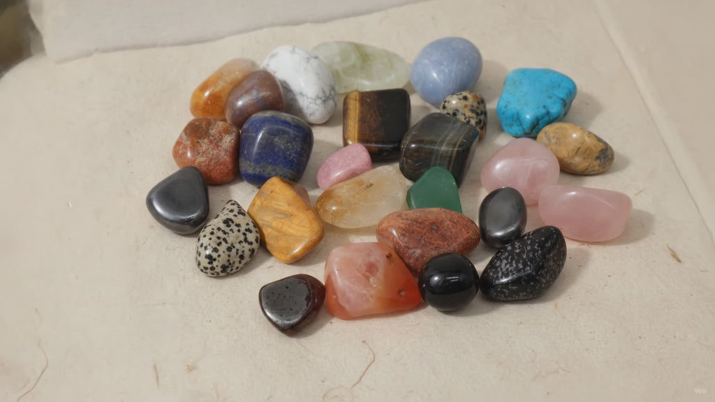 Lucky Dip Mixed Tumble Stones - 0.5kg Bag (25 Crystals) - video