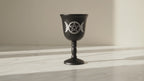Iron Ritual Goblet - Triple Moon - 20x11cm, slow close-up
