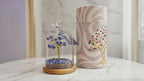 Evil eye on lapis gemstone dome garden with gift tube, slow product video