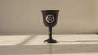 Iron Ritual Goblet - Pentagon - 20x11cm, slow close-up