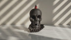 Backflow Incense Burner - Weeping Skull (with light), slow close-up