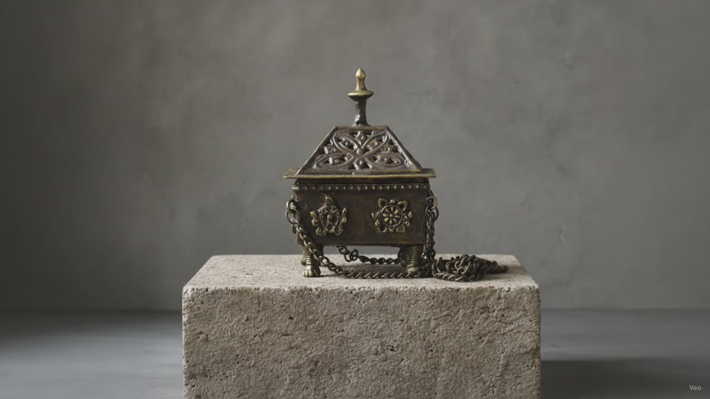 Brass Tibetan hanging censer video