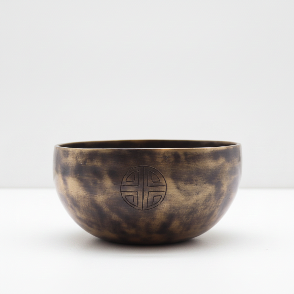 Small Indian Moon Phase Singing Bowl - (approx 550g) - 13cm - view 2