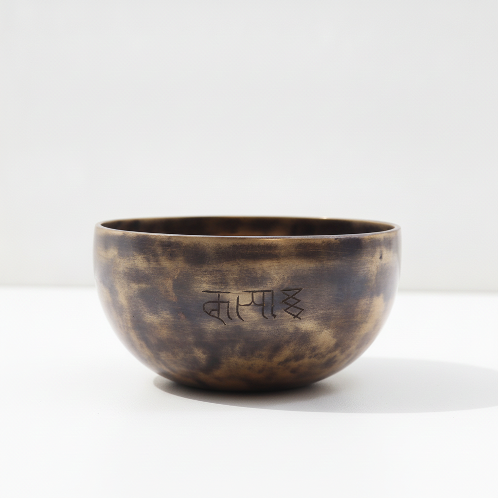 Small Indian Moon Phase Singing Bowl - (approx 550g) - 13cm - view 3
