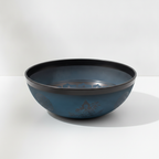 Large Aluminium Singing Bowl - Tibetan Double Dorje Design - Blue (27cm) - view 3