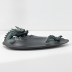 Backflow Incense Burner - Dragon in Pool with Surprising Details - view 2
