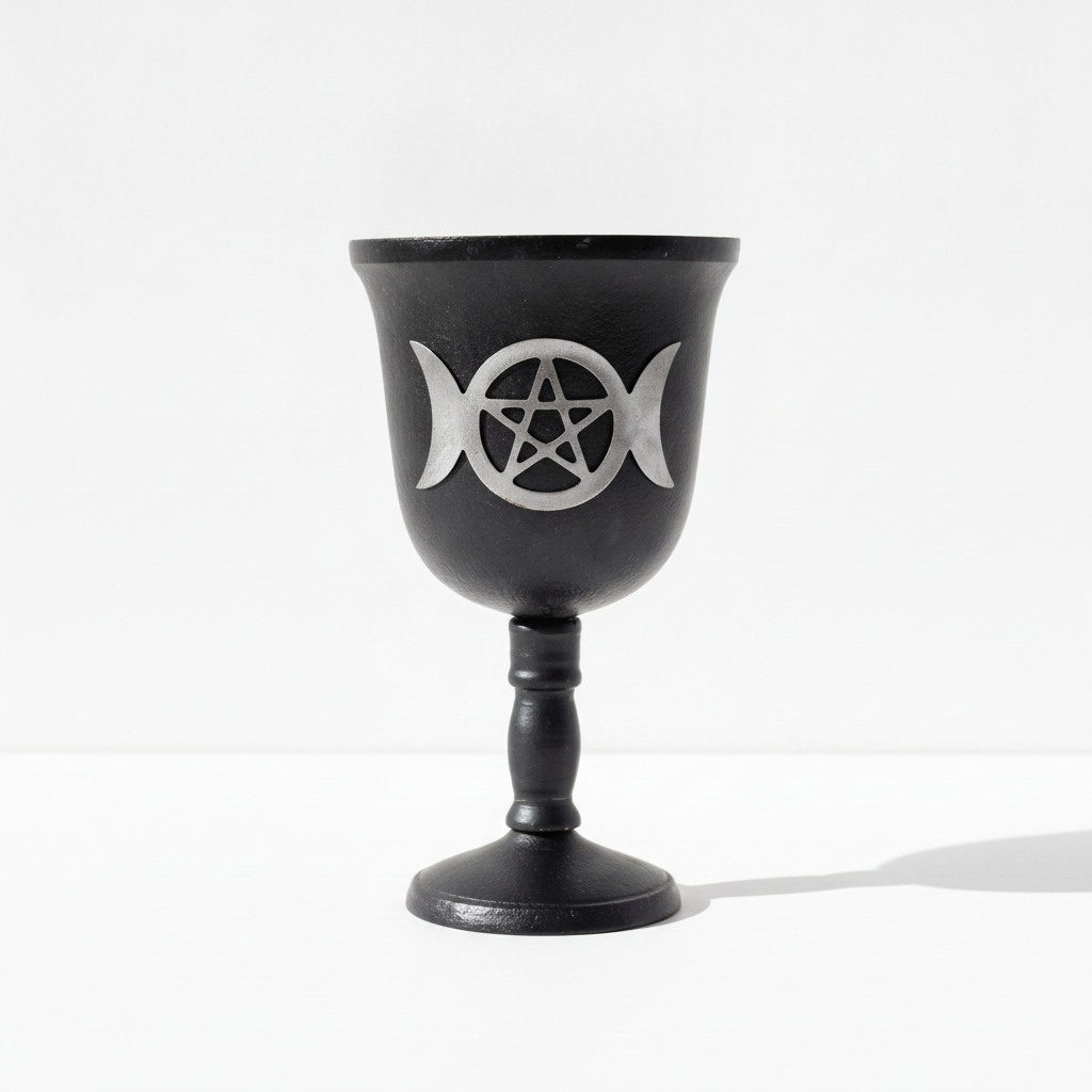 Iron Ritual Goblet - Triple Moon - 20x11cm