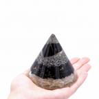 Orgonite Cone - Selenite and Black Tourmaline Copper - 90 mm - view 2